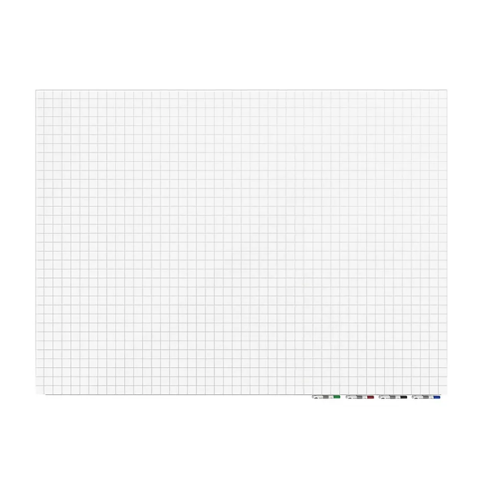 Ghent Aria Grid Glass Dry-Erase Whiteboard, 2'H x 3'W (GRPARIASN21G-23)