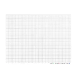 Ghent Aria Grid Glass Dry-Erase Whiteboard, 4'H x 6'W (GRPARIASN21G-46)