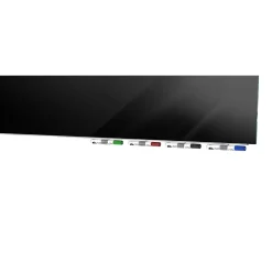 Ghent Aria 4'H x 6'W Low Profile Glass Whiteboard, Black (ARIASN46BK)