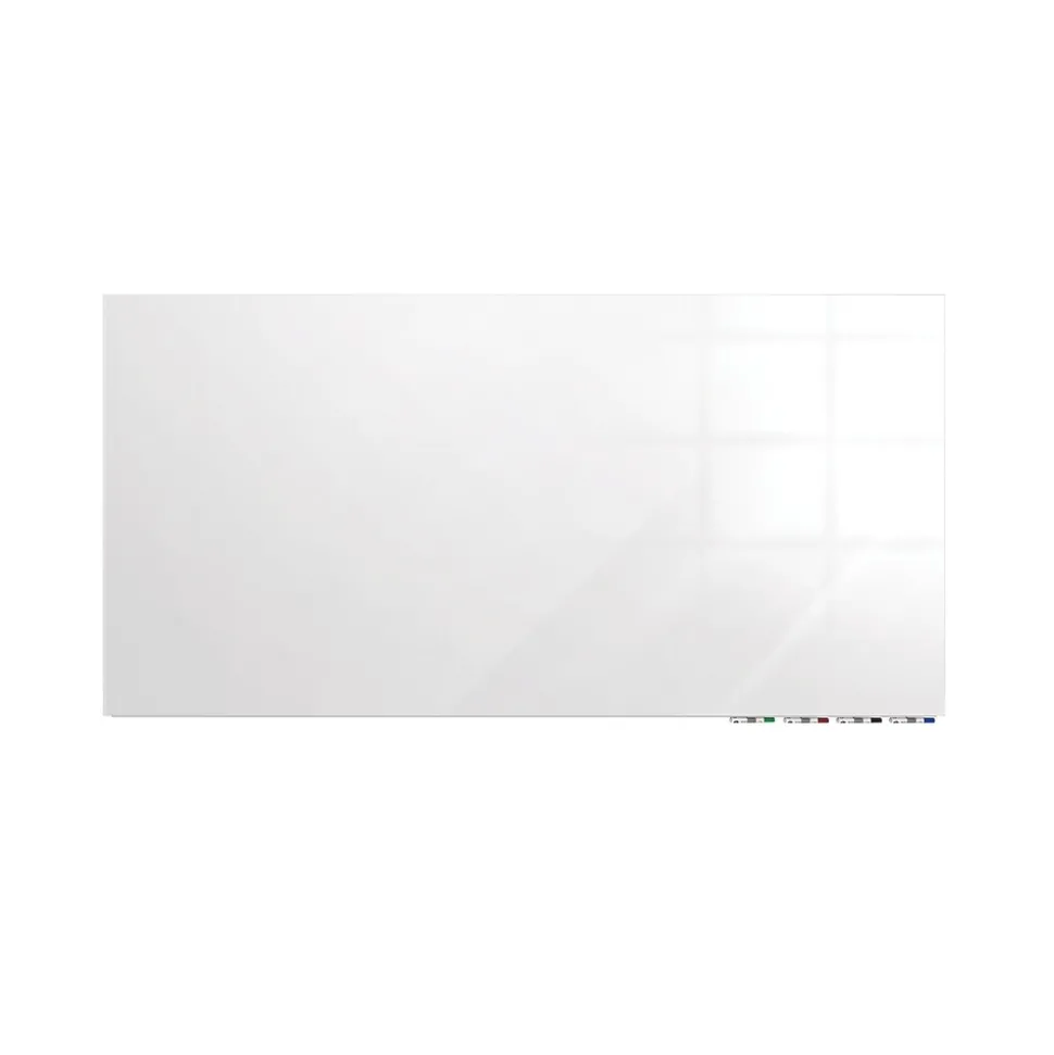 Ghent Aria 4'H x 6'W Low Profile Magnetic Glass Whiteboard, White (ARIASM46WH)