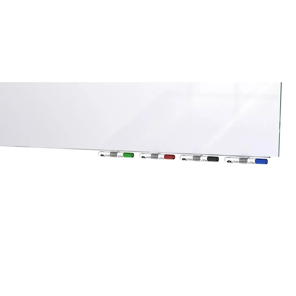 Ghent Aria 4'H x 6'W Low Profile Magnetic Glass Whiteboard, White (ARIASM46WH)