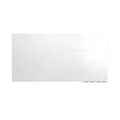 Ghent Aria Low Profile Glass Whiteboard, 4'H x 5'W, White (ARIASN45WH)