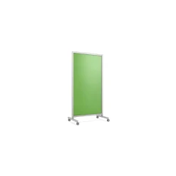 Ghent EZ Glass Mobile Dry-Erase Whiteboard, Aluminum Frame, 75"H x 38"W (EZ1NA7538GN)