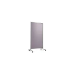 Ghent EZ Glass Mobile Dry-Erase Whiteboard, Aluminum Frame, 75"H x 38"W (EZ1NA7538GP)