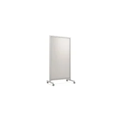 Ghent EZ Glass Mobile Dry-Erase Whiteboard, Aluminum Frame, 75"H x 38"W (EZ1NA7538BG)