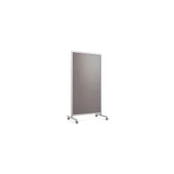 Ghent EZ Glass Mobile Dry-Erase Whiteboard, Aluminum Frame, 75"H x 38"W (EZ1NA7538SK)
