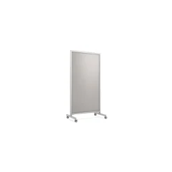 Ghent EZ Magnetic Glass Mobile Dry-Erase Whiteboard, Aluminum Frame, 75"H x 38"W (EZ1MA7538GY)