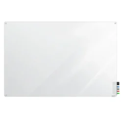 Ghent Harmony Frosted Glass Whiteboard with Radius Corners, 4'H x 8'W (HMYRN48FR)