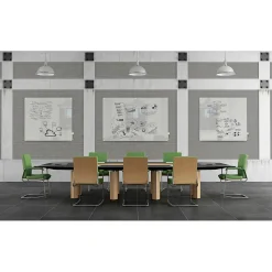 Ghent Harmony Frosted Glass Whiteboard with Radius Corners, 4'H x 8'W (HMYRN48FR)