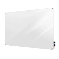 Ghent Harmony Glass Whiteboard with Radius Corners, 4'H x 5'W (HMYRN45WH)