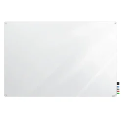Ghent Harmony Glass Whiteboard with Radius Corners, 4'H x 5'W (HMYRN45WH)