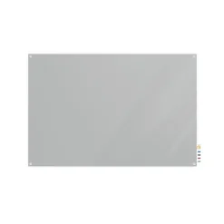Ghent Harmony 4'H x 6'W Glass Whiteboard with Square Corners, Gray (HMYSN46GY)