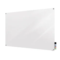 Ghent Harmony 4'H x 6'W Magnetic Glass Whiteboard with Square Corners, White (HMYSM46WH)