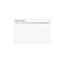 Ghent Harmony OR Schedule Glass Dry-Erase Whiteboard, 4'H x 8'W (GRPHMYSN13S-48)
