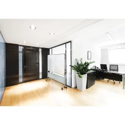 Ghent Nexus IdeaWall 76"H x 76"W Mobile 2-Sided Porcelain Magnetic Whiteboard (NEX206MW-FR)