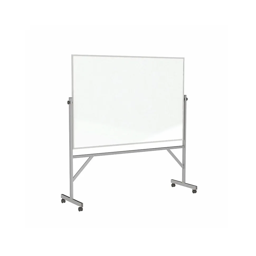 Ghent Porcelain Dry-Erase Whiteboard, Aluminum Frame, 6' x 4' (ARM1M146)
