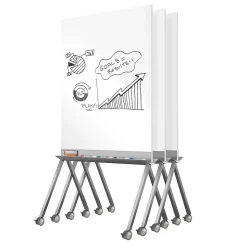 Ghent Roam Laminate Dry-Erase Whiteboard, Aluminum Frame, 4' x 3' (RM36SAWHN)