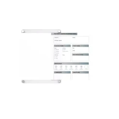 Ghent Slide Changeable Patient Room Glass Dry-Erase Whiteboard, 36"H x 24" W (GRPHMYRNFM11P-23-12V)