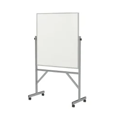 Ghent Steel Mobile Dry-Erase Whiteboard, Aluminum Frame, 4' x 3' (ARMM43)