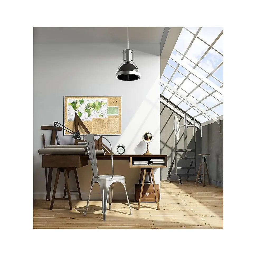 Ghent Traditional Cork Bulletin Board, Aluminum Frame, 4' x 3' (1334-1)