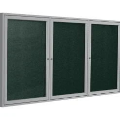 Ghent Vinyl Bulletin Board, Satin Frame, 6' x 4' (PA34872VX-183)