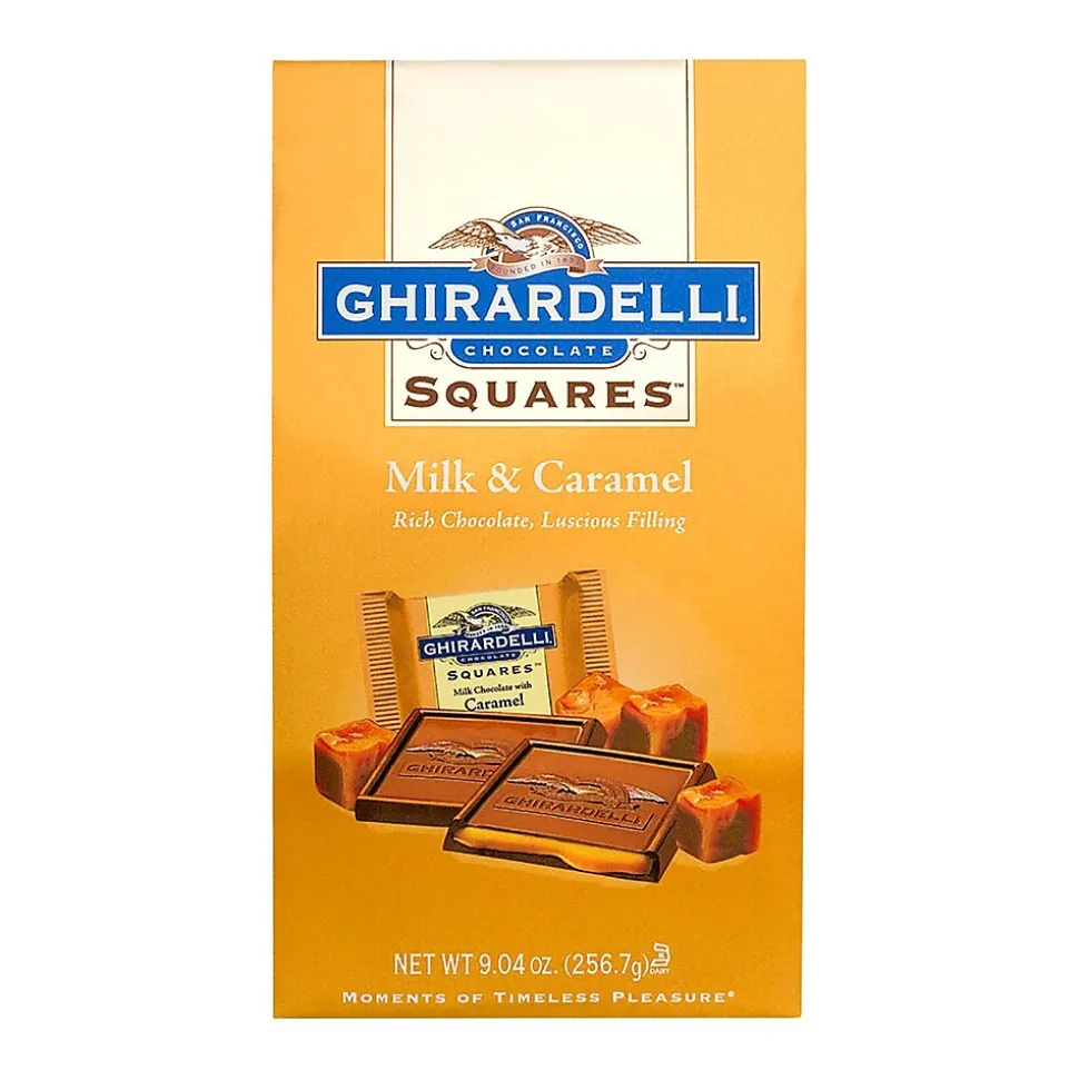 Ghirardelli Squares Milk & Caramel Milk Chocolate Candy Bar, 9.04 oz., 2/Pack (300-01034)
