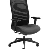 GIS Global Loover High-Back Weight Sensing Tilter Task Chair, Mesh/Fabric, Black/Granite Rock