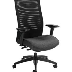 GIS Global Loover High-Back Weight Sensing Tilter Task Chair, Mesh/Fabric, Black/Granite Rock