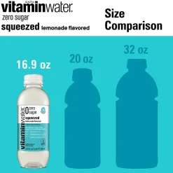 Glaceau Vitaminwater Zero Squeezed Lemonade Energy Drink 16.9 Fl. Oz., 24/Carton (00786162003508)