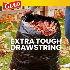 Glad 30 Gallon Large Drawstring Trash Bags, 90/Box (78952)