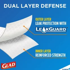 Glad 13 Gallon Trash Bag, 8.5