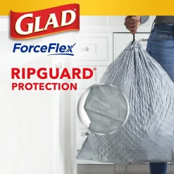 Glad ForceFlex OdorShield 13 Gallon Kitchen Trash Bag, 23.75