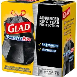 Glad ForceFlexPlus 30 Gallon Trash Bag, 5.31