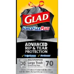 Glad ForceFlexPlus 30 Gallon Trash Bag, 5.31