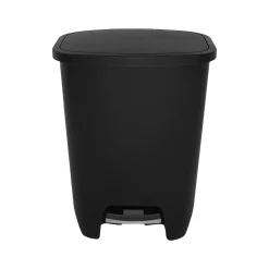 Glad Plastic Step Trash Can, 20-Gallon, Black (GLD-74230-1)