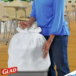 Glad Quick-Tie Tall Kitchen Trash Bags, 13 Gallon, 200/Box (15931)
