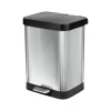 Glad Step Trash Can, 13-Gallon, Stainless Steel (GLD-74506)