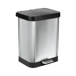 Glad Step Trash Can, 13-Gallon, Stainless Steel (GLD-74506)