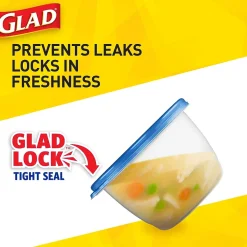 Glad® To Go Lunch Containers, 32 Oz., 4/Pack (78404)