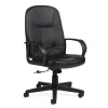 Global Arno High Back Tilter Custom Leather Chair, Black
