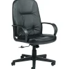 Global Arno Leather Executive High-Back Chair, Black (4003BK450550)