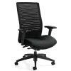 Global Loover Urban Fabric Mesh High Back Weight Sensing Synchro Tilter Chair, Black Coal