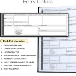 Global Printed Products Notary Public Record Book, 8.5