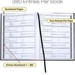 Global Printed Products Notary Public Record Book, 8.5