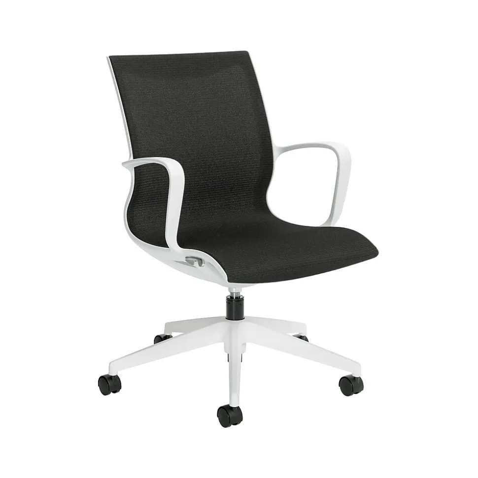 Global Solar Mesh Conference Chair, White/Black (8457MDN)