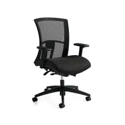 Global Vion Mesh Back Fabric Computer and Desk Chair, Black (6321-8-UR22)