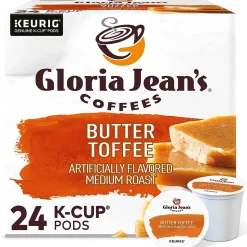 Gloria Jean's Butter Toffee Coffee Keurig® K-Cup® Pods, Medium Roast, 24/Box (60051-012)