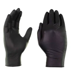 GloveWorks GPNB Nitrile Industrial Grade Gloves, Medium, Black, 100/Box (GPNB44100)