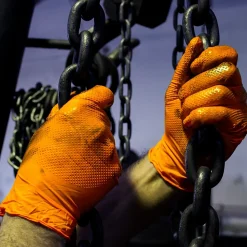 Gloveworks GWON Nitrile Gloves, XX-Large, Orange, 100/Box, 10 Boxes/Carton (GWON49100XX)