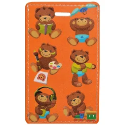 Go Green Power Travergo Bear Luggage Tag, Orange (TR1272)